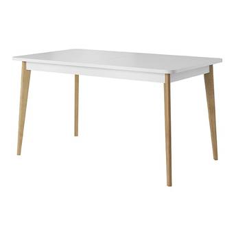 Jedálenský stôl NORDI PST140, biela/dub sonoma