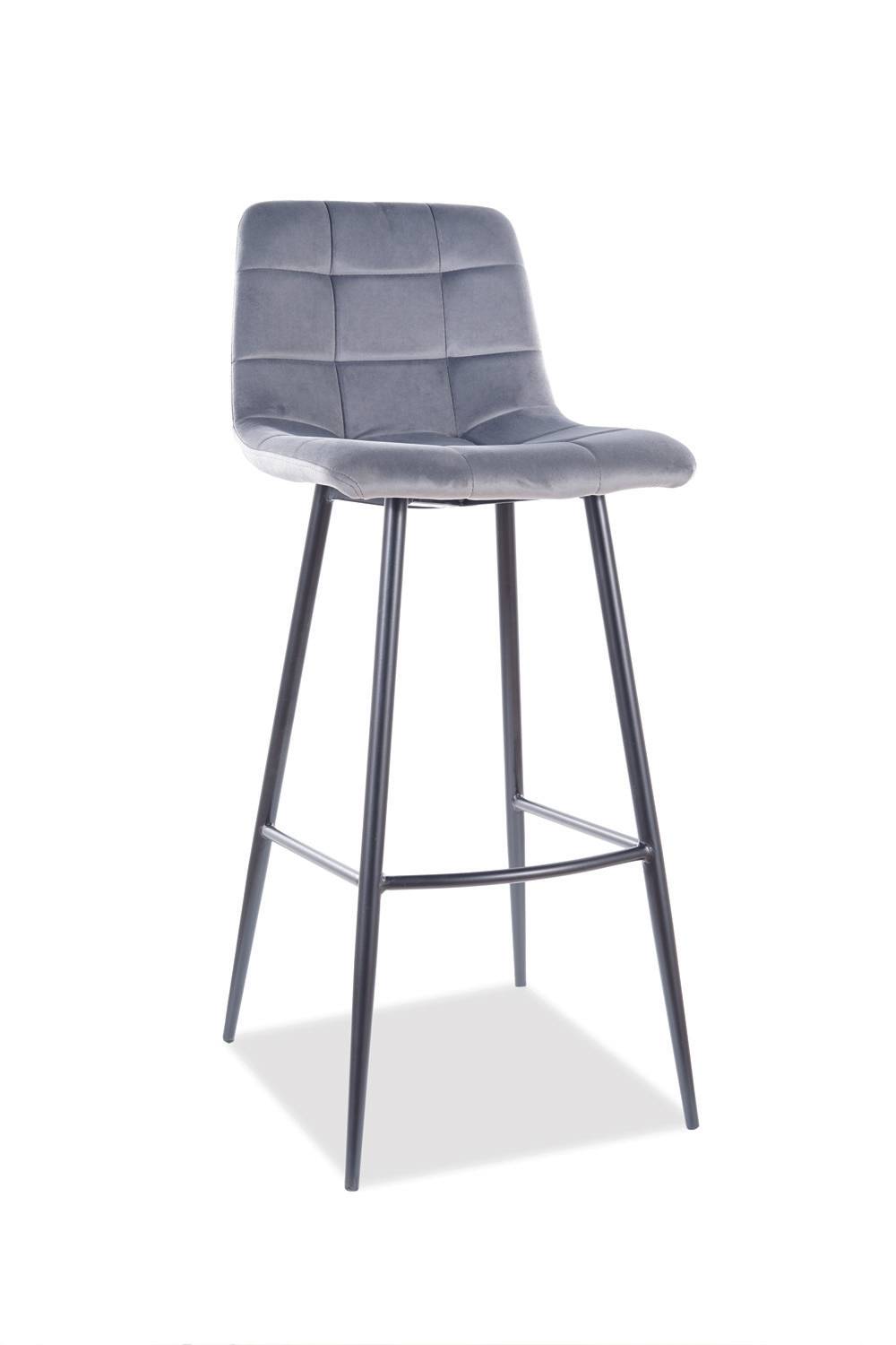 Barová stolička MILA VELVET H-1