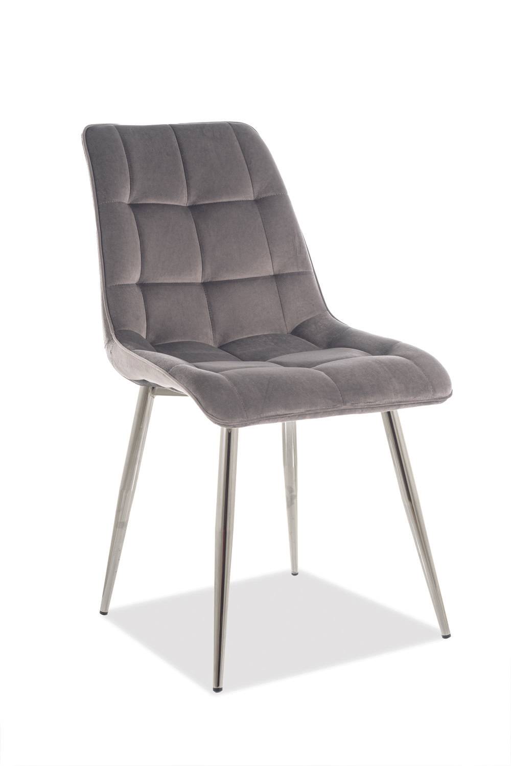 Jedálenská stolička CHIC VELVET CHROM