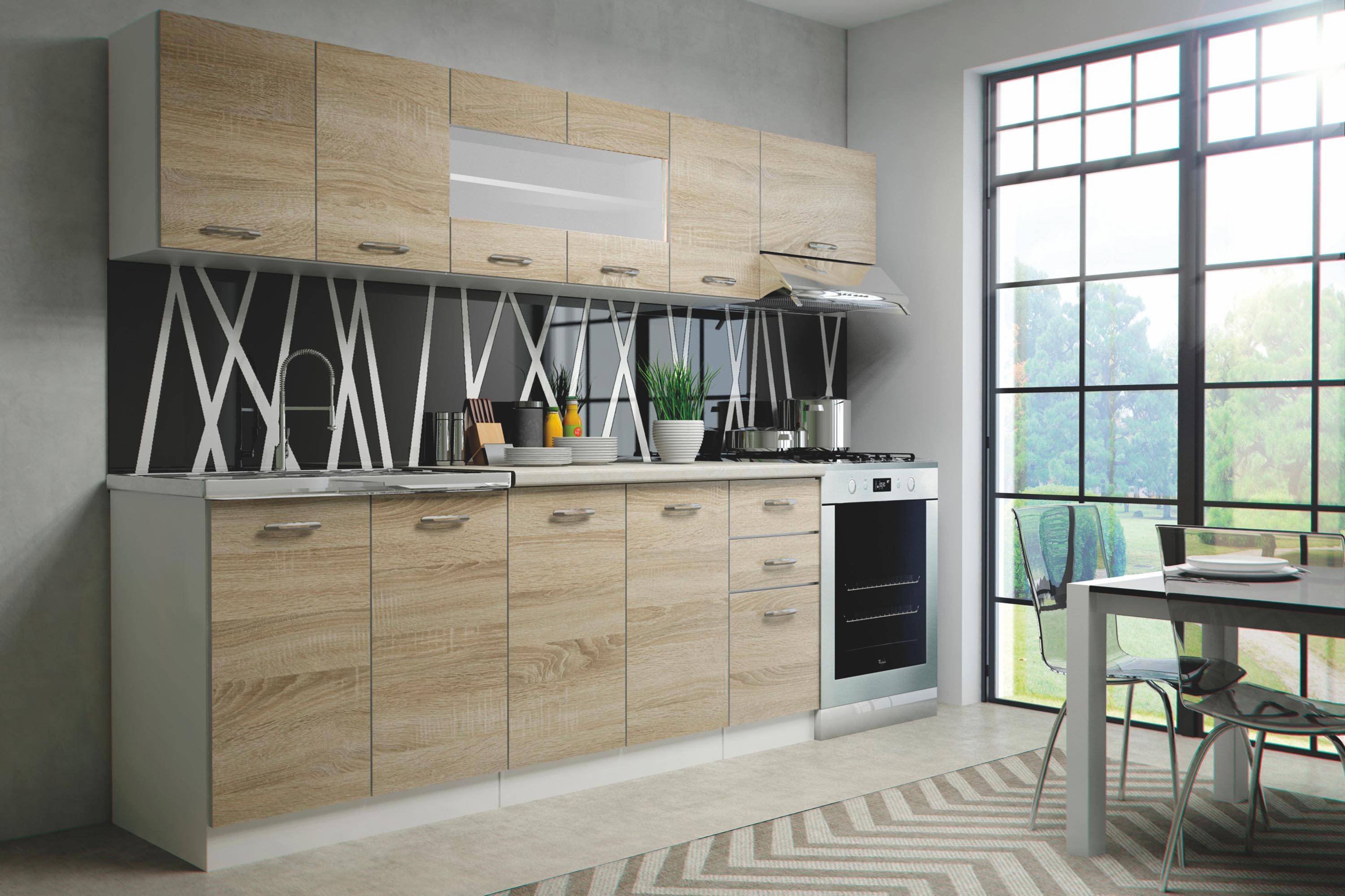 Moderná kuchynská linka PERLA 260 OAK