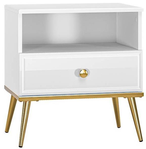 Nočný stolík biely GOLDIN 07