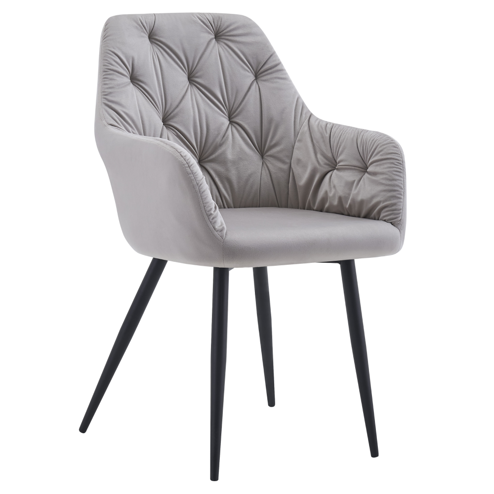 Dizajnové kreslo, sivá Velvet látka, VERIO NEW