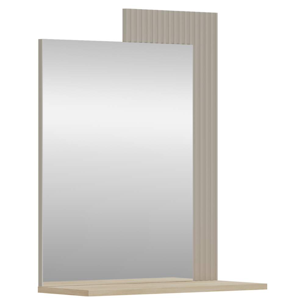 Zrkadlo 65, sivohnedá Taupe/dub silverjack, DOMCA