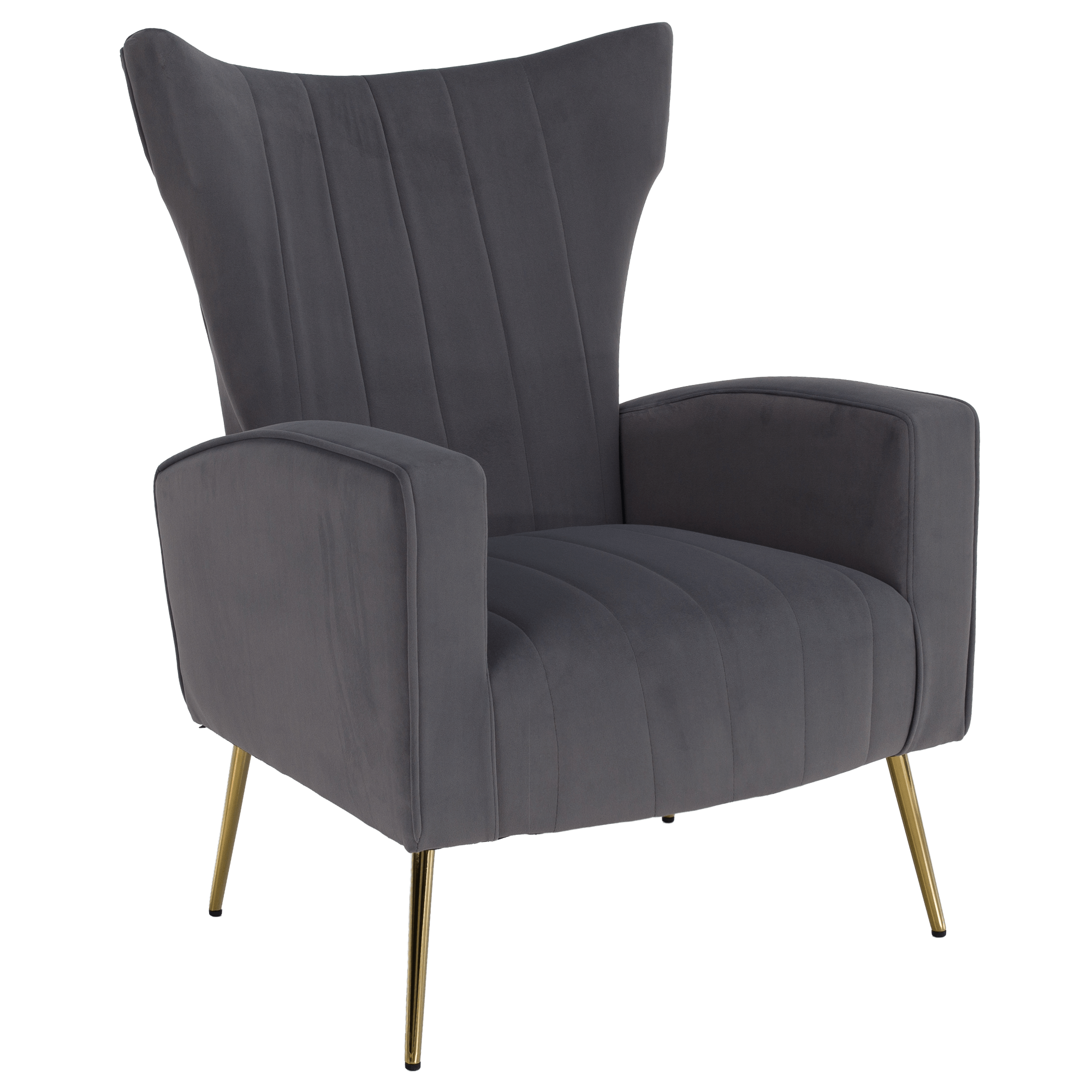 Relaxačné kreslo, sivá Velvet látka, BARET