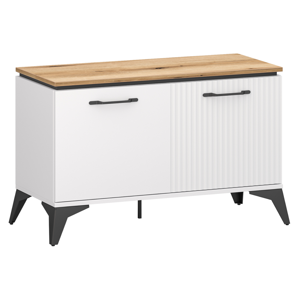 Botník, biela/dub evoke, VELIS 2D