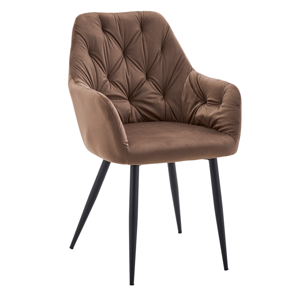 Dizajnové kreslo, hnedá Velvet látka, VERIO NEW