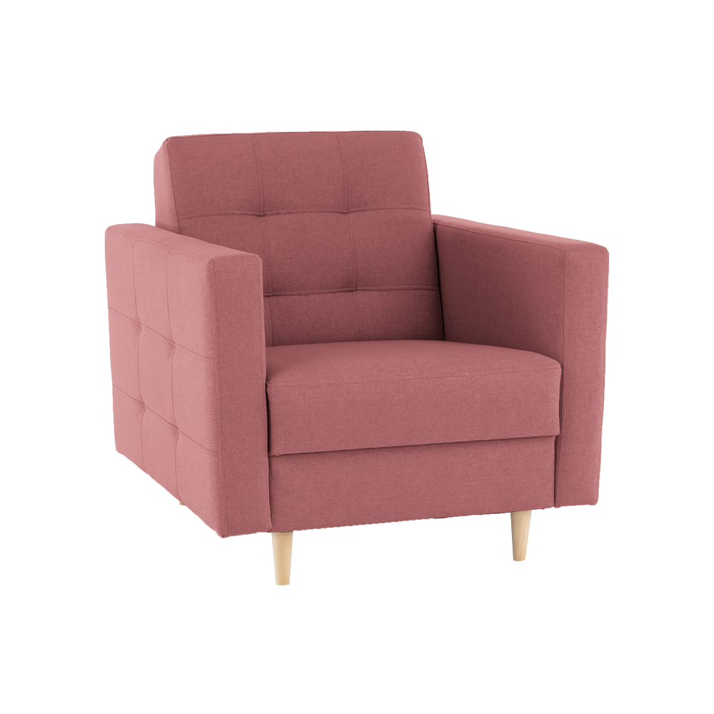 Celočalúnené kreslo, staroružová látka, AMEDIA