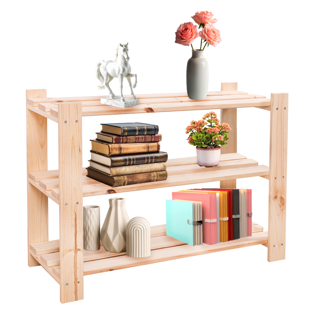 Regál, prírodná, borovica, SIMU 550