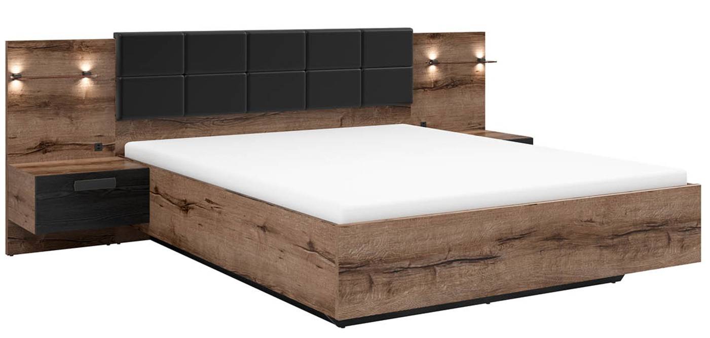 Manželská posteľ 180x200 KASSEL LOZ/180/A bez roštu a úložného priestoru