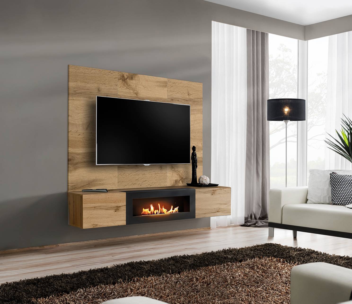 Obývačka SWITCH PRK s BIO krbom