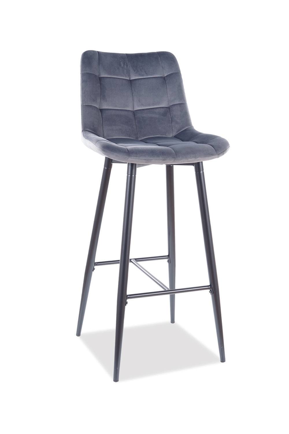 Barová stolička CHIC VELVET H-1