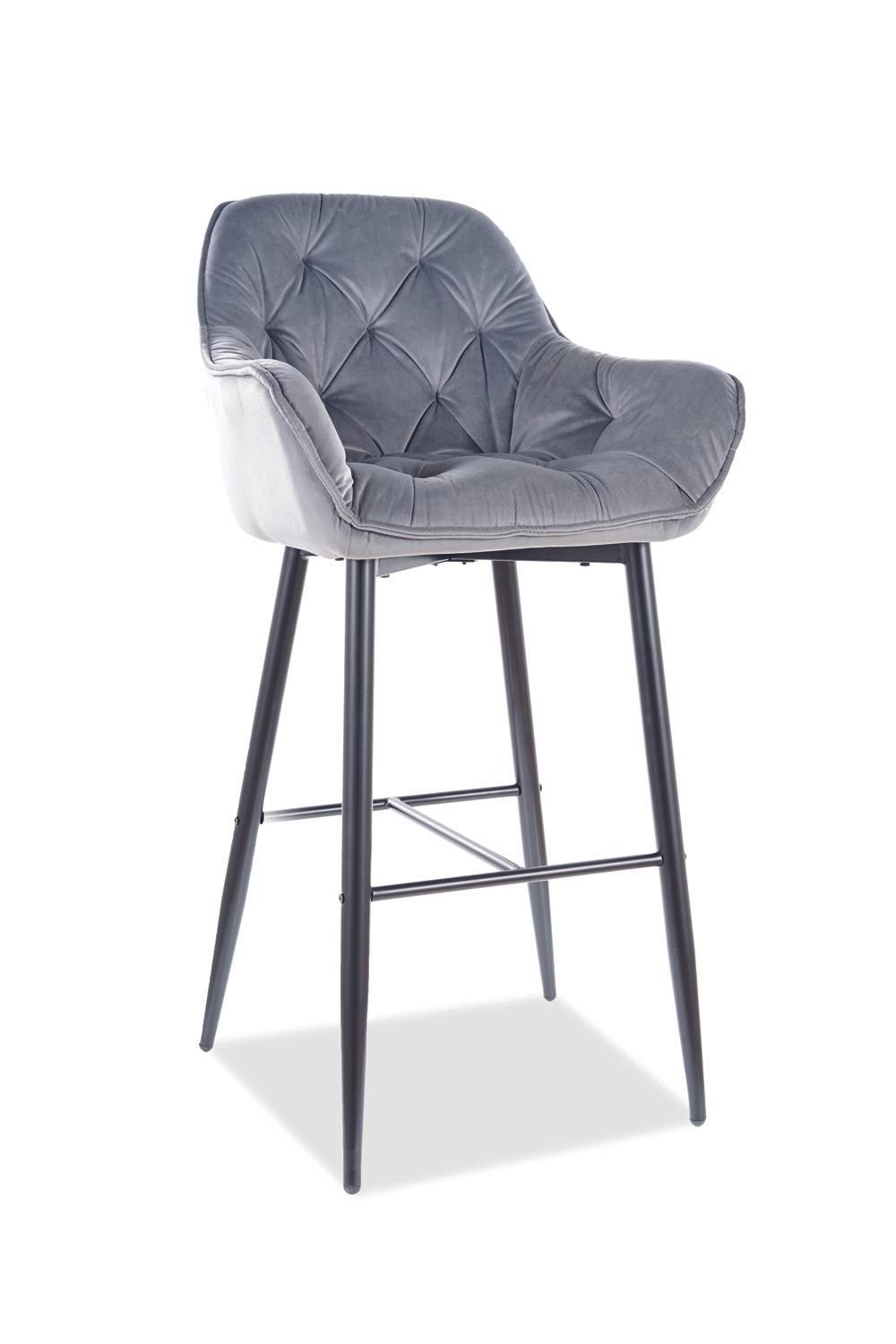 Barová stolička CHERRY VELVET H-1