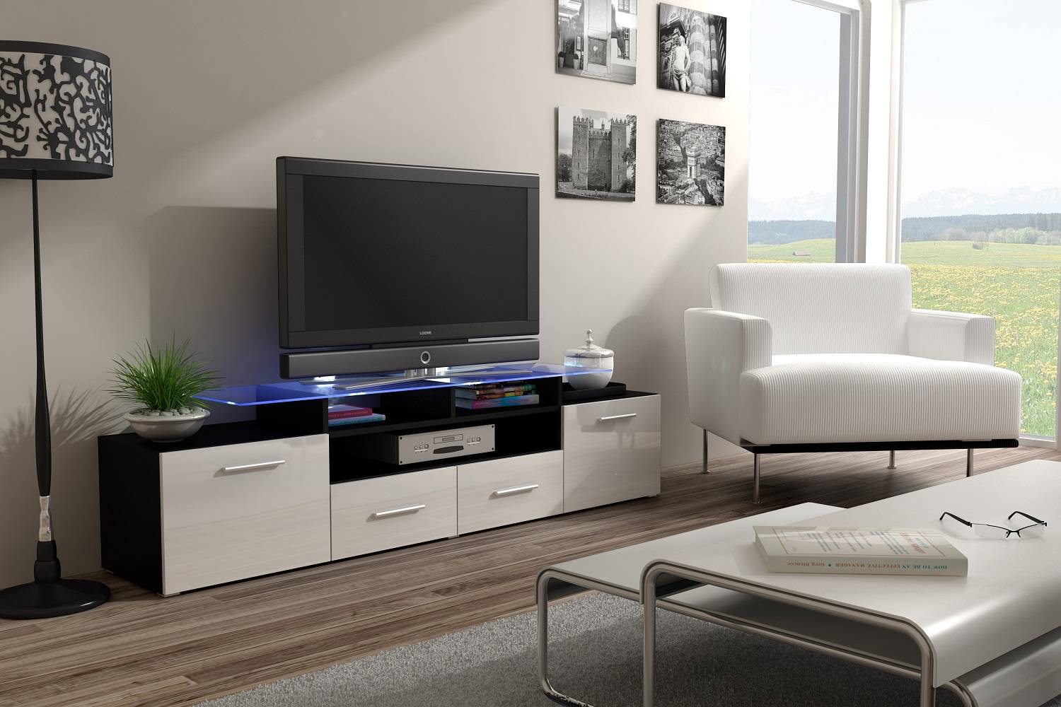 Tv stolík EVORA BLACK