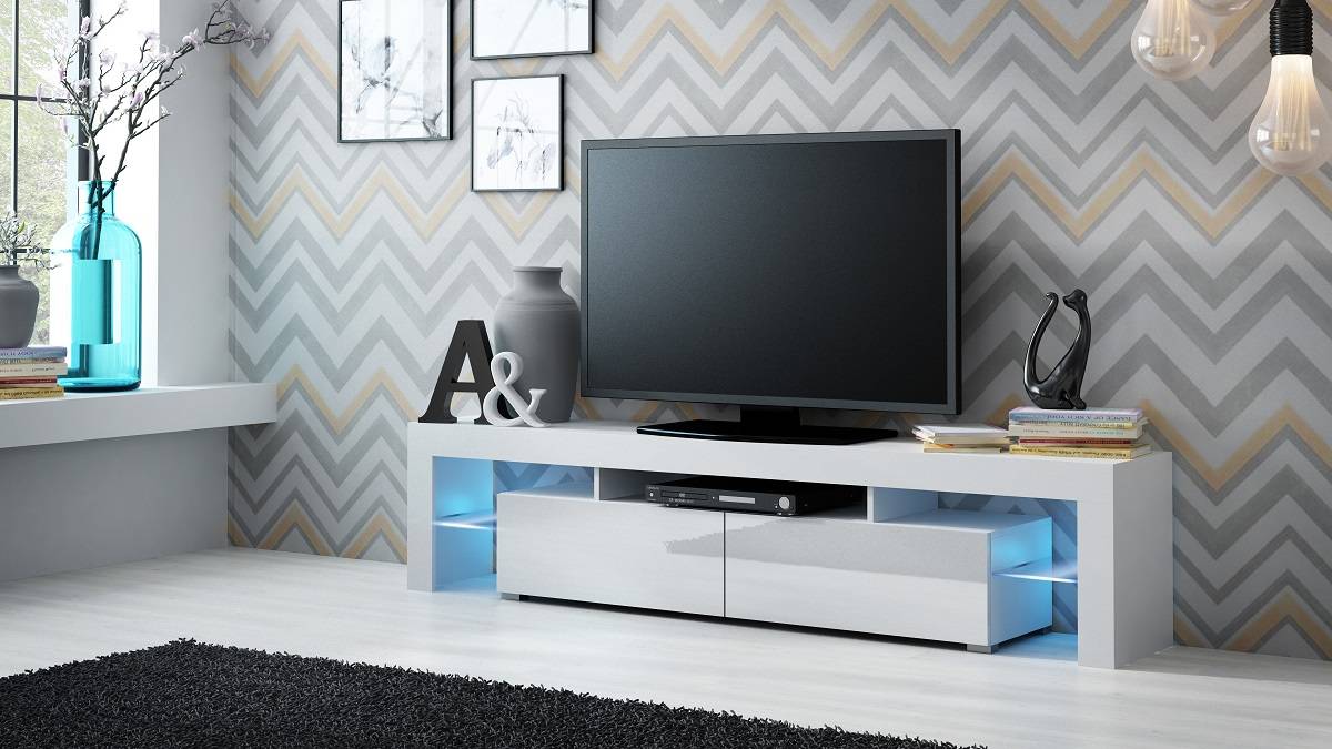Tv stolík SOLO WHITE