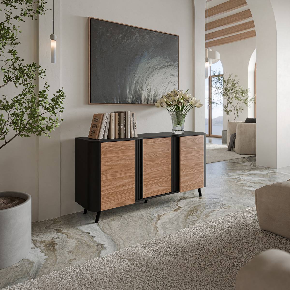 Dizajnová komoda VOLARE 150 3D