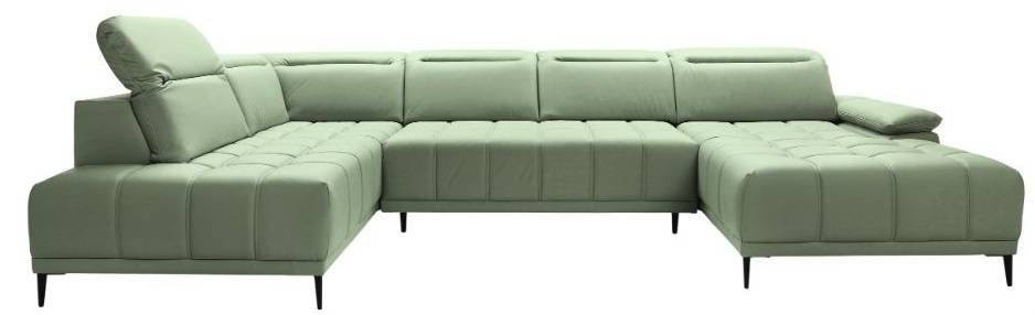 Sedačka v tvare U WASHINGTON XL L, pravá koža