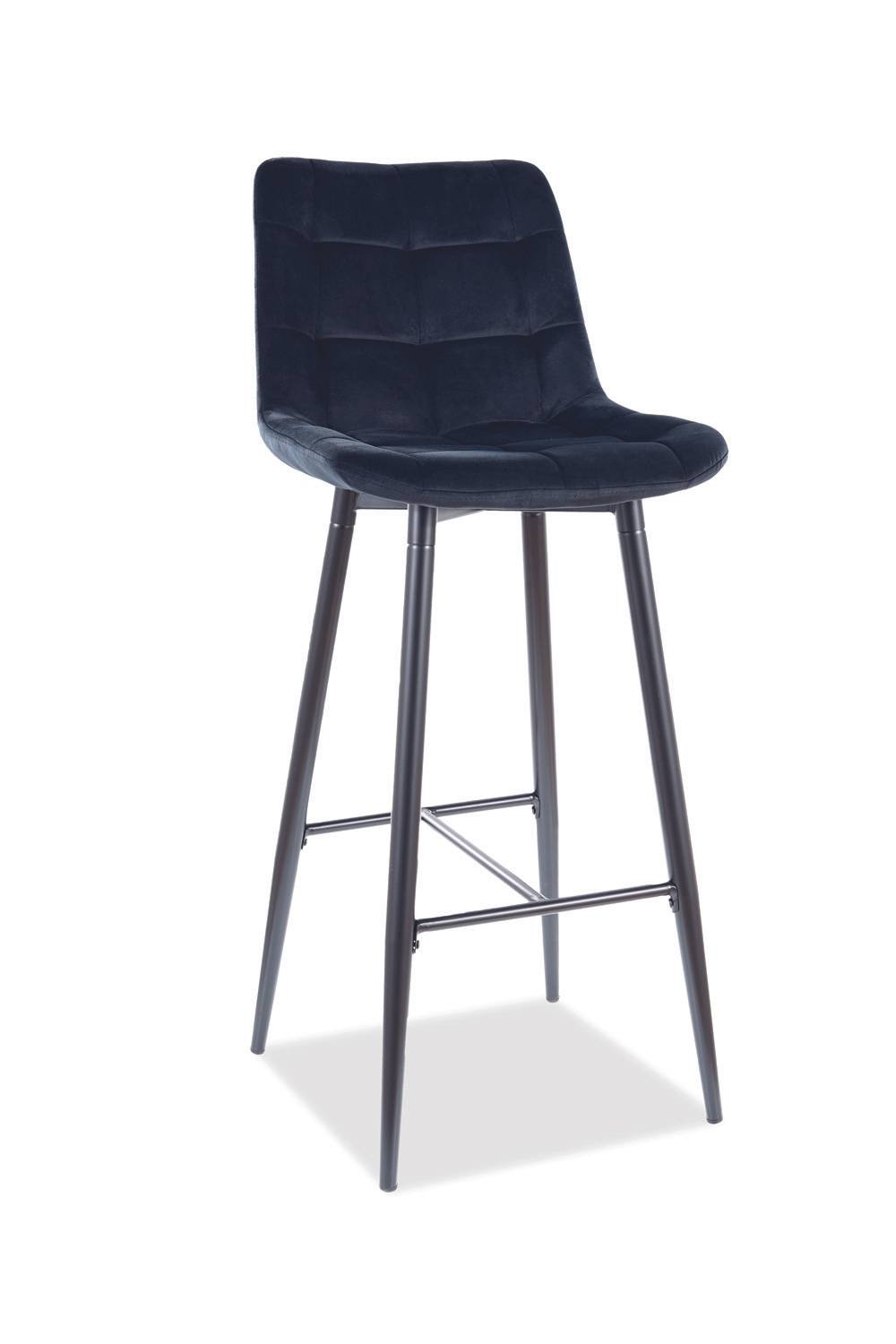 Barová stolička CHIC VELVET H-1